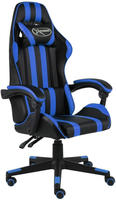 Vidaxl Racing Chair Black And Blue Faux Leather