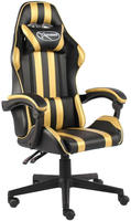 Gaming-stuhl Schwarz Und Golden Kunstleder - Vidaxl