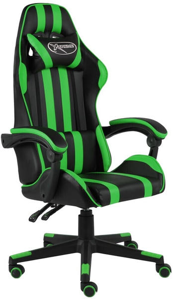 vidaXL Gaming-Stuhl Kunstleder (100 % PVC) grün (20521)