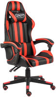 vidaXL Gaming-Stuhl Schwarz und Rot Kunstleder