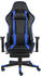 vidaXL Gaming-Stuhl PVC mit Fußstütze (20484-20489) schwarz/blau (20485)