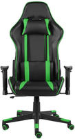 vidaXL Gaming-Stuhl Drehbar Gr&uuml;n PVC