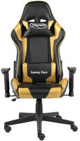 vidaXL Gaming-Stuhl Drehbar Golden PVC