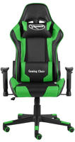 vidaXL Gaming-Stuhl Drehbar Gr&uuml;n PVC