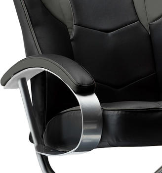 vidaXL Adjustable chair with footrest Grey/Black