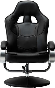 vidaXL Adjustable chair with footrest Black