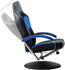 vidaXL Adjustable chair with footrest Blue/Black