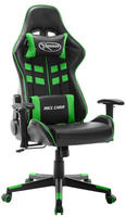 vidaXL Gaming-Stuhl Schwarz und Gr&uuml;n Kunstleder