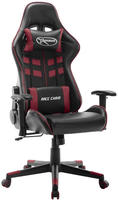 vidaXL Gaming-Stuhl Schwarz und Weinrot Kunstleder