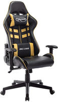 vidaXL Gaming-Stuhl Schwarz und Golden Kunstleder