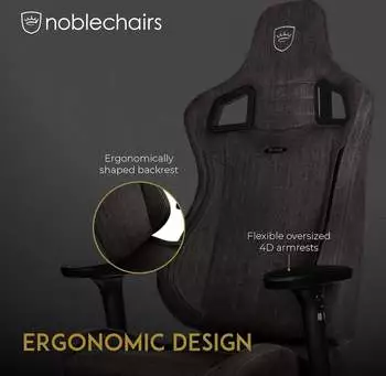 Noblechairs Epic TX Anthrazit (Textil) – Präzise Anpassung durch vielseitige Verstellmechanik