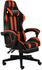 vidaXL Gaming-Stühl mit Fußstütze schwarz/orange