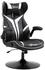 Vinsetto Gaming Stuhl mit Rallystreifen 67 cm x 75 cm x 112 cm (921-358) schwarz/weiß