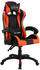 vidaXL Gaming-Stuhl mit RGB LED-Leuchten orange/schwarz Kunstleder