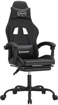 vidaXL Gaming-Stuhl mit Fu&szlig;st&uuml;tze Kunstleder (3143878-3143889) schwarz (3143886)
