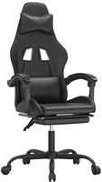vidaXL Gaming-Stuhl mit Fu&szlig;st&uuml;tze Schwarz Kunstleder