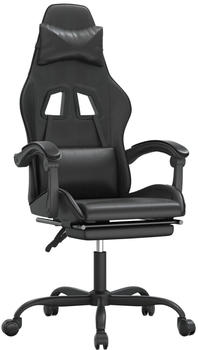 vidaXL Gaming-Stuhl mit Fu&szlig;st&uuml;tze Kunstleder (3143830-3143841) schwarz (3143838)