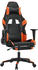 vidaXL Gaming-Stuhl mit Fußstütze Kunstleder (3143764-3143774) schwarz/orange (3143770)