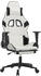vidaXL Gaming-Stuhl mit Fußstütze Kunstleder (3143764-3143774) weiß/schwarz (3143773)