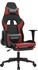 vidaXL Gaming-Stuhl mit Fußstütze und Massagefunktion Kunstleder (345457-345468) schwarz/weinrot (345464)