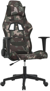 vidaXL Gaming-Stuhl mit Massagefunktion Stoff (345491-345500) schwarz/camouflage (345500)