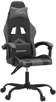vidaXL Gaming-Stuhl Kunstleder (3143890-3143901) schwarz/grau (3143894)