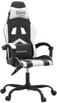 vidaXL Gaming-Stuhl Kunstleder (3143890-3143901) schwarz/wei&szlig; (3143895)