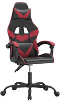 Gaming-stuhl Schwarz Und Weinrot Kunstleder Vidaxl