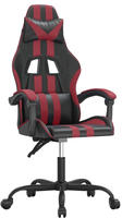vidaXL Gaming-Stuhl Schwarz und Weinrot Kunstleder