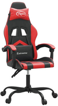 vidaXL Gaming-Stuhl mit Massagefunktion Kunstleder (349591-349602) schwarz/rot (349592)