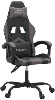 vidaXL Gaming-Stuhl mit Massagefunktion Kunstleder (349591-349602) schwarz/grau (349595)
