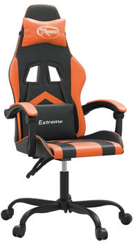 vidaXL Gaming-Stuhl mit Massagefunktion Kunstleder (349591-349602) schwarz/orange (349597)