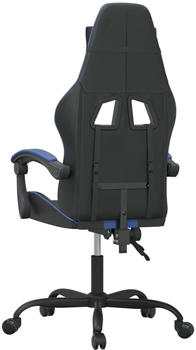 vidaXL Gaming-Stuhl mit Massagefunktion Kunstleder (349519-349530) schwarz/blau (349519)
