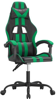 vidaXL Gaming-Stuhl mit Massagefunktion Kunstleder (349519-349530) schwarz/gr&uuml;n (349522)