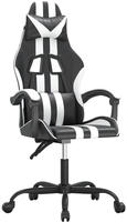 Gaming-stuhl Drehbar Schwarz Und Wei&szlig; Kunstleder Vidaxl