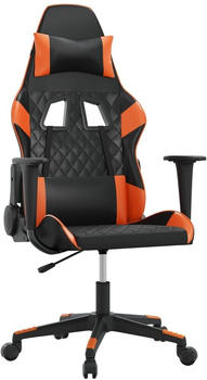 vidaXL Gaming-Stuhl mit Massagefunktion Kunstleder (345511-345521) schwarz/orange (345517)
