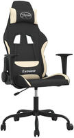 Gaming-stuhl Schwarz Und Creme Stoff Vidaxl