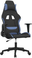 vidaXL Gaming-Stuhl Schwarz und Blau Stoff