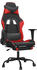 vidaXL Gaming-Stuhl mit Fußstütze und Massagefunktion Kunstleder (345411-345422) schwarz/rot (345412)