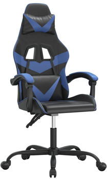 vidaXL Gaming-Stuhl mit Massagefunktion Kunstleder (349543-349554) schwarz/blau (349543)