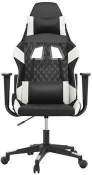 vidaXL Gaming-Stuhl mit Massagefunktion Kunstleder (345511-345521) schwarz/wei&szlig; (345516)