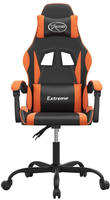 vidaXL Gaming-Stuhl Schwarz und Orange Kunstleder