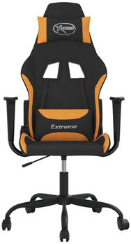 vidaXL Gaming-Stuhl mit Massagefunktion Stoff (345469-345479) schwarz/orange (345474)
