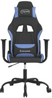 vidaXL Gaming-Stuhl mit Massagefunktion Schwarz und Blau Stoff