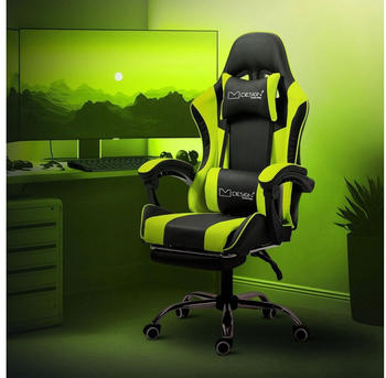 ML-Design Massage Gaming Stuhl PU-Leder schwarz/grün
