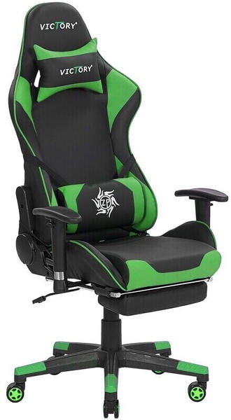 Beliani VICTORY Gaming Chair Black and Green