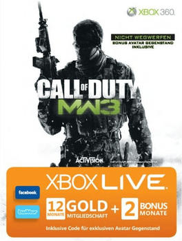 Microsoft Xbox Live Gold (12 +2 Monate) - Call of Duty: Modern Warfare 3