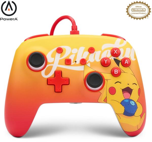 PowerA Nintendo Switch Enhanced Wired Controller (Pokémon: Pikachu Orange Berry)