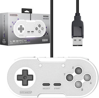 Retro Bit PC/Switch Legacy16 USB Gamepad Classic Grey