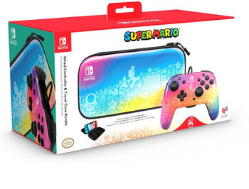 PDP Switch Rematch Wired Controller & Travel Case Bundle - Star Spectrum